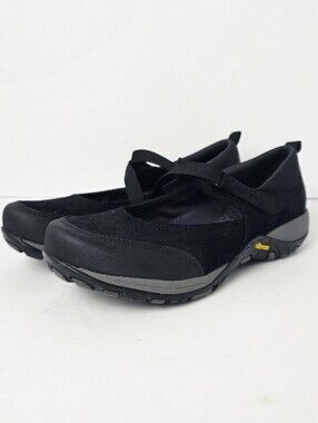 Dansko Primrose Mary Jane Vibram Womens Shoes Suede Black Size 41 US 9.5-10